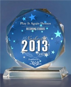 Play It Again Demos Nashville Recording Studio Business Award