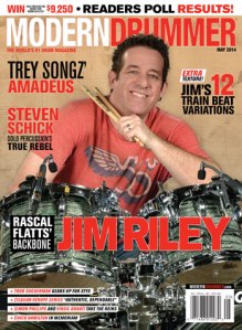Rascal Flatts Drummer Jim Riley on the cover of Modern Drummer. 