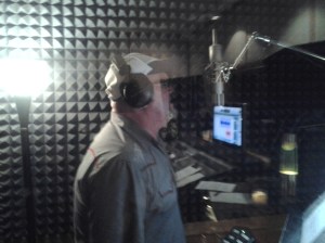 Singer Songwriter Dan Thompson of Canada sings his vocal on music tracks produced at Nashville Trax Recording Studios. 